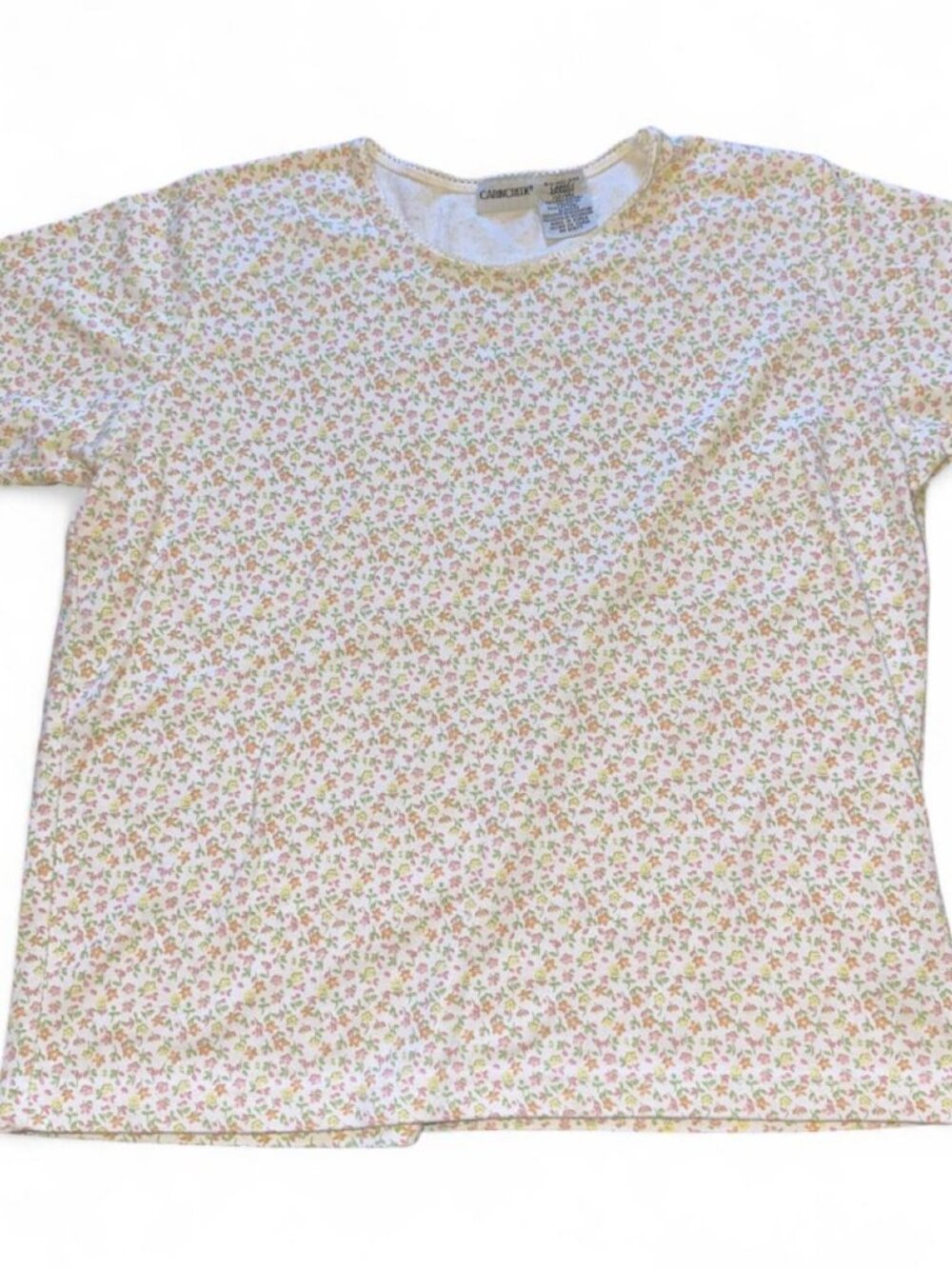 Vintage Cabin Creek yellow, pink and orange floral print t-shirt